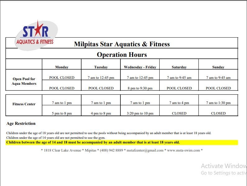 Milpitas Swim Facility Milpitas Star Aquatics Milpitas Swim Facility Milpitas Star Aquatics