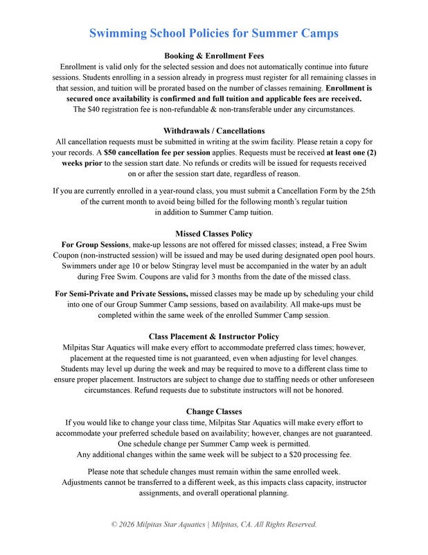 MSTA Summer Camp Info Sheet 2